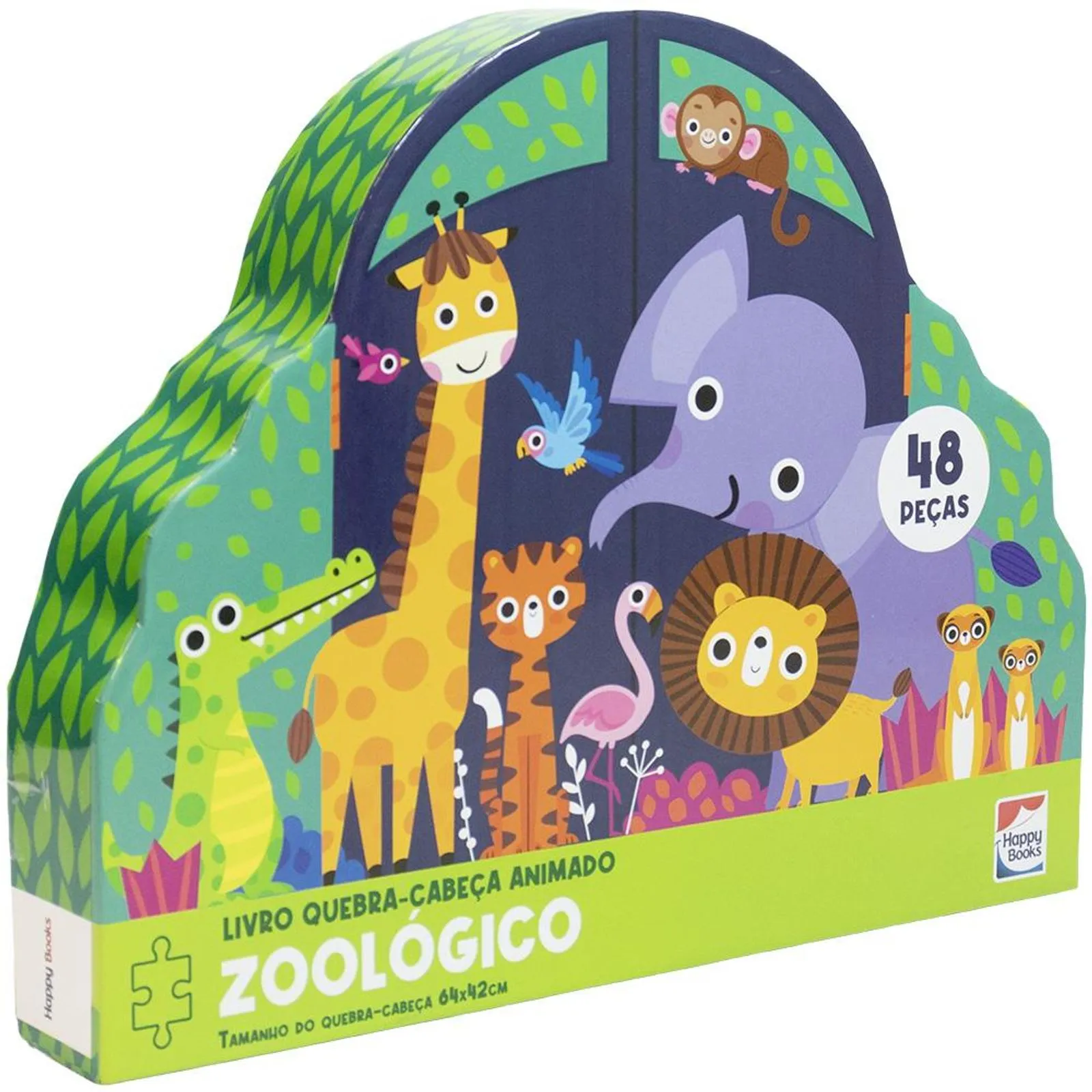 LIVRO QUEBRA-CABECA ANIMADO - ZOOLOGICO