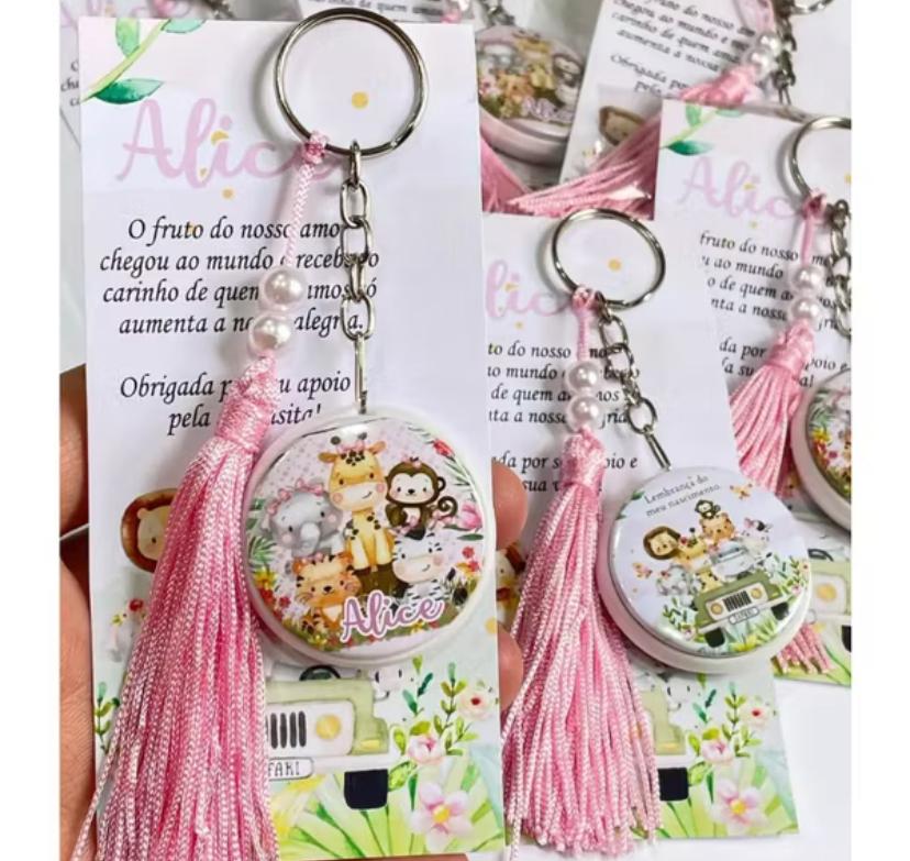 Chaveiro Botton Dupla Face 3,5cm Tassel  Nascimento