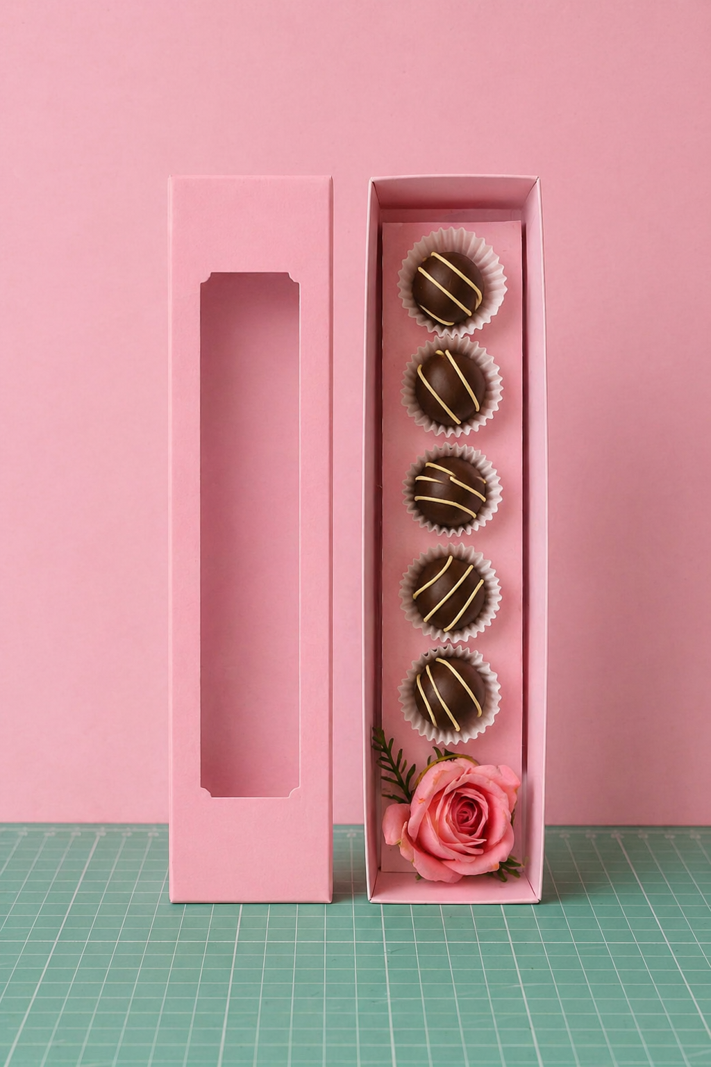 Caixa para Rosa e 5 Doces
