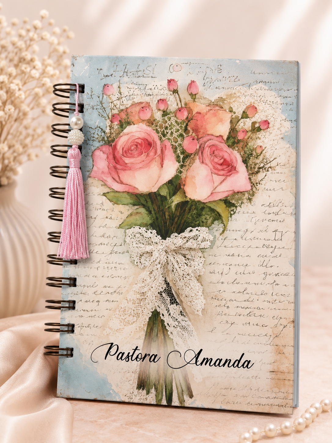 Caderno Floral Vintage