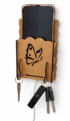 PORTA CELULAR E CHAVES MDF