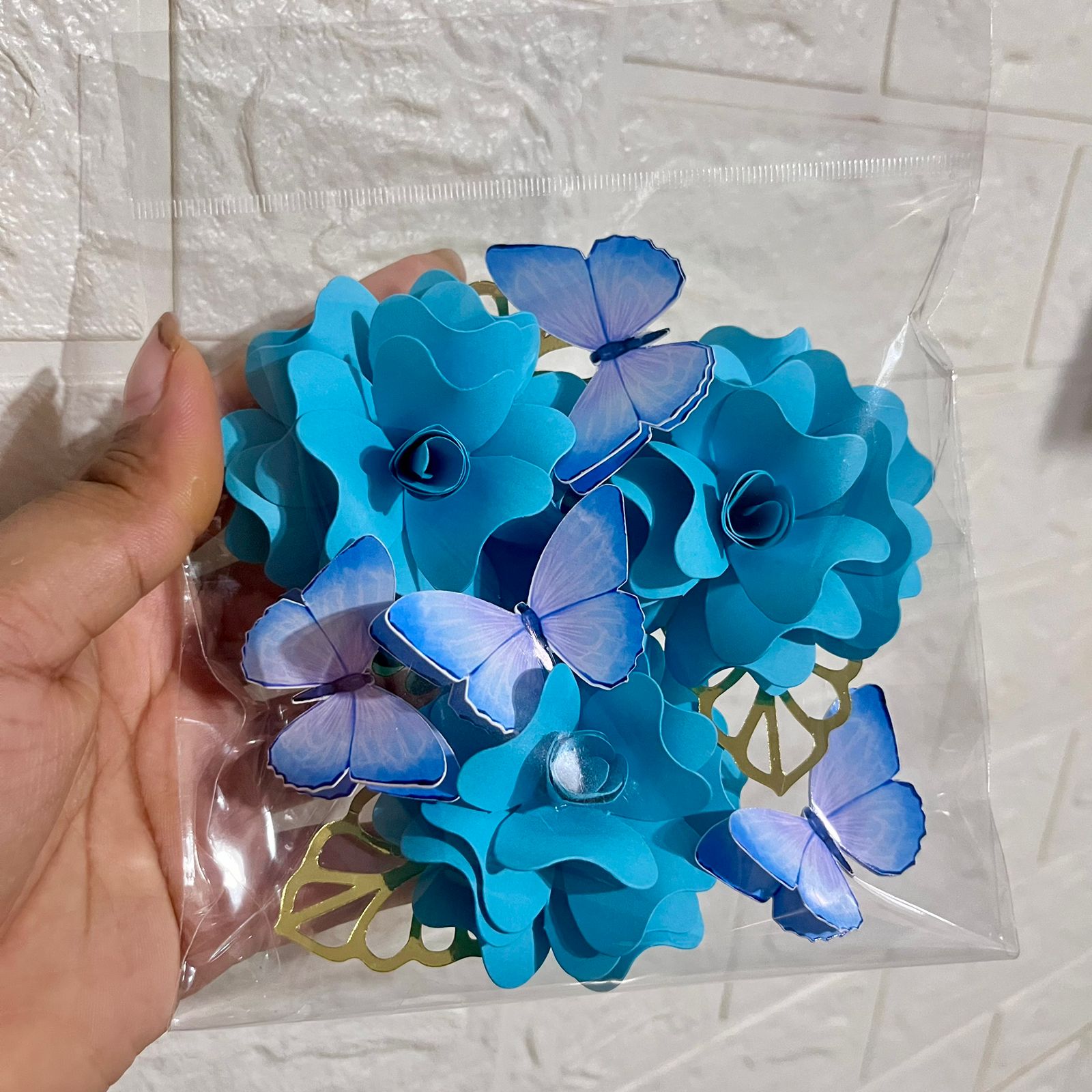 KIT JARDIM FLORES + BORBOLETAS 3D