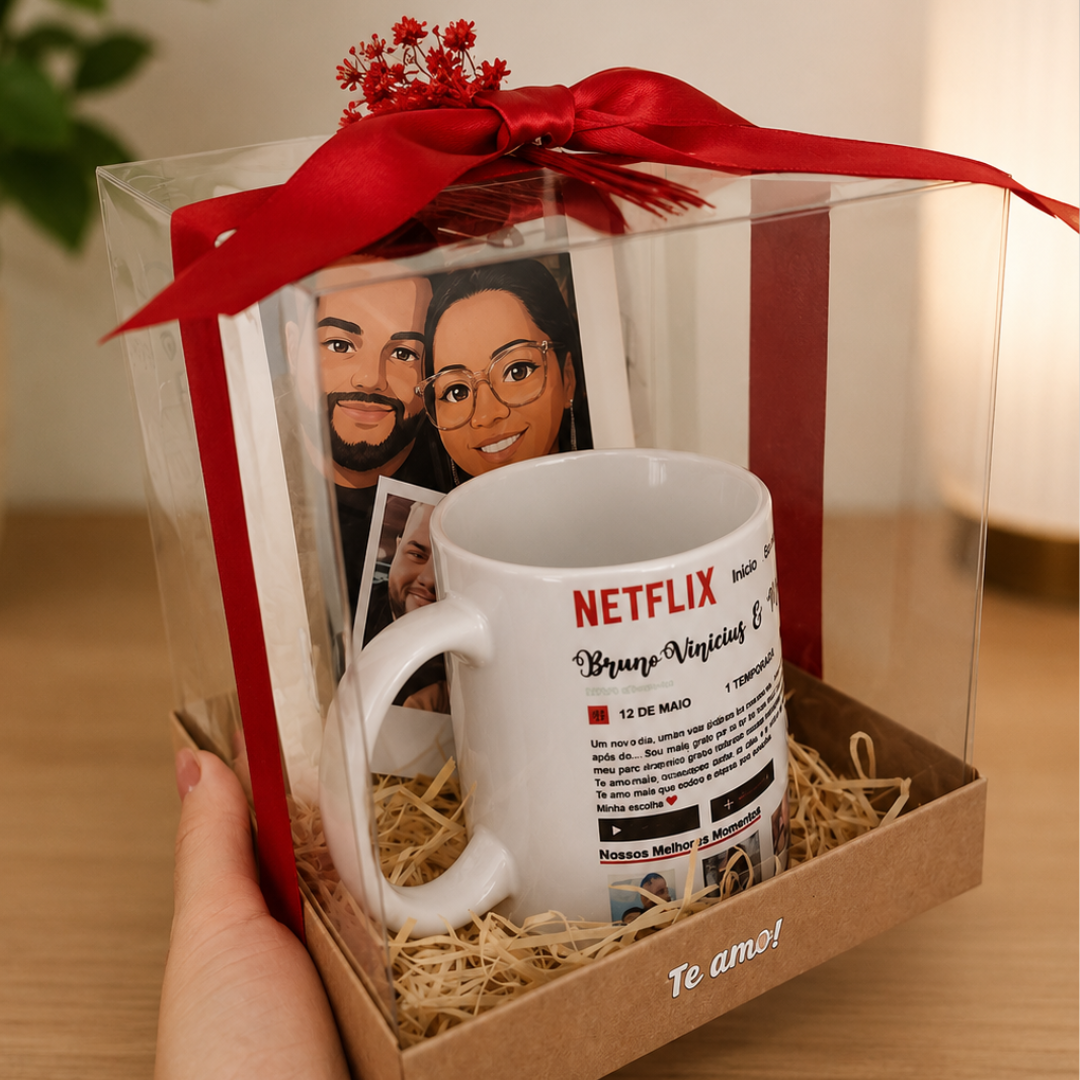 Kit Presente Caneca Netflix e Porta retrato