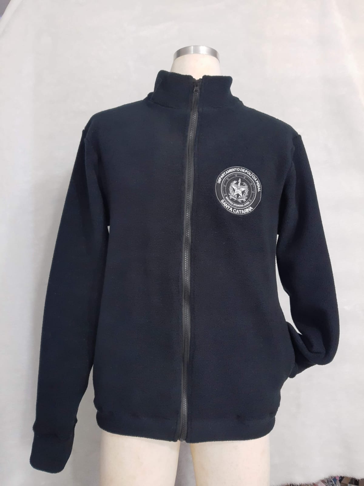 Blusão Tweed/Soft Sky com Ziper - Modelo Policia Penal - Adulto