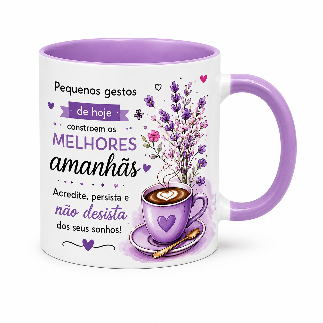 Caneca Interior e Alça Lilás - 325ml