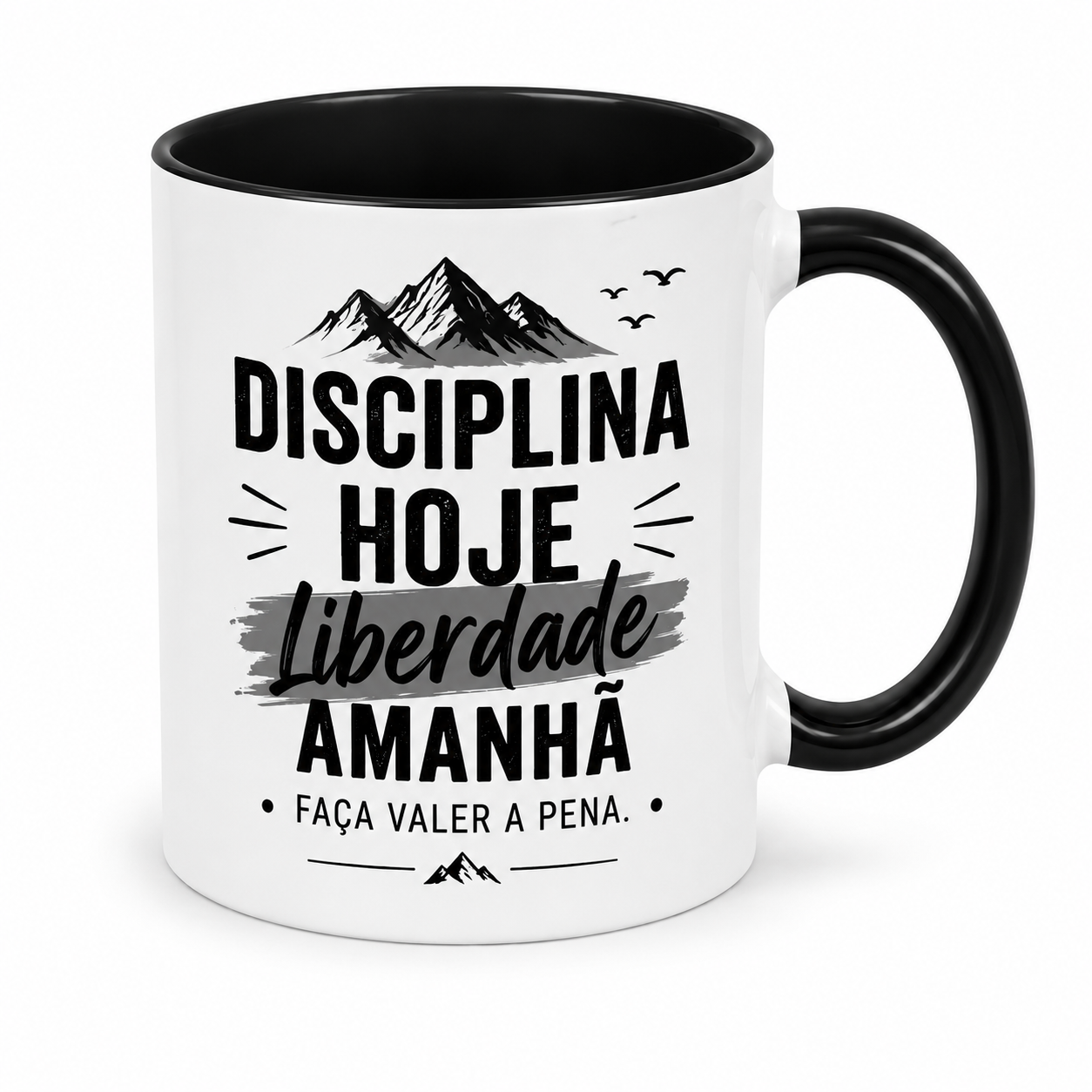 Caneca Interior e Alça Preta- 325ml