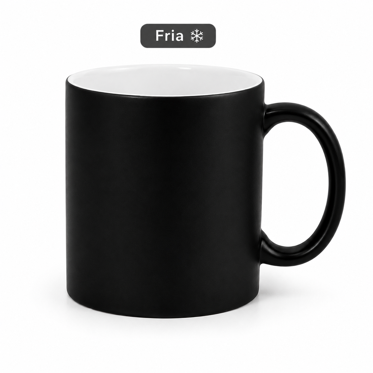 Caneca Mágica Preta Fosca - 325ml
