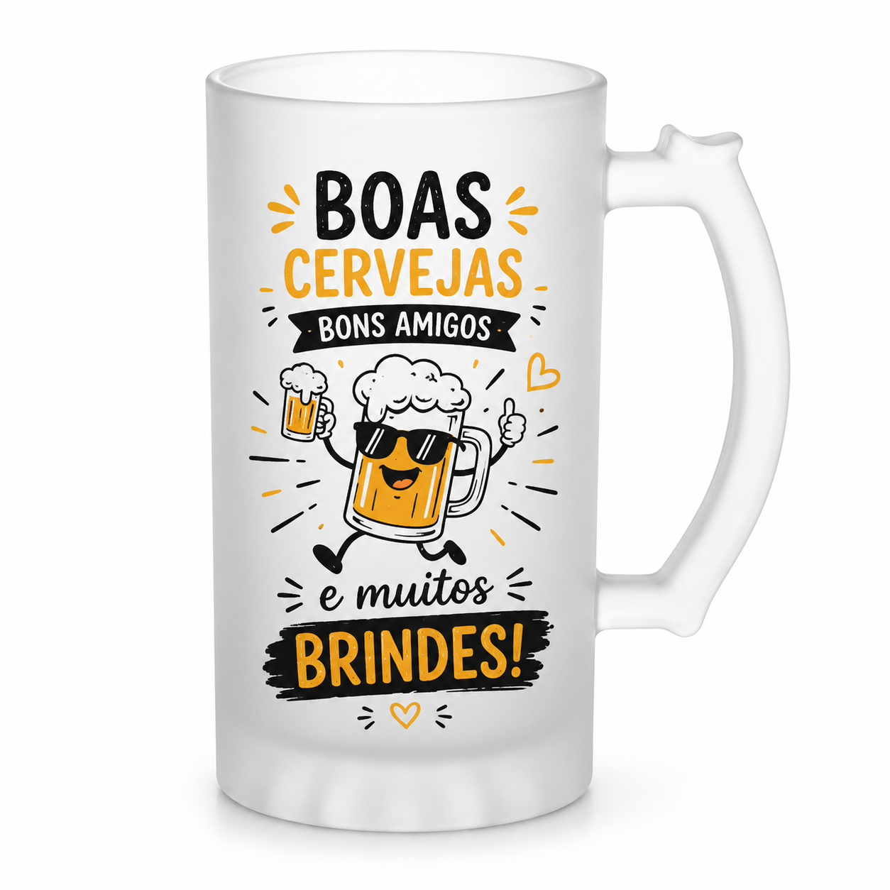 Caneca de Vidro Chopp Fosco - 475ml