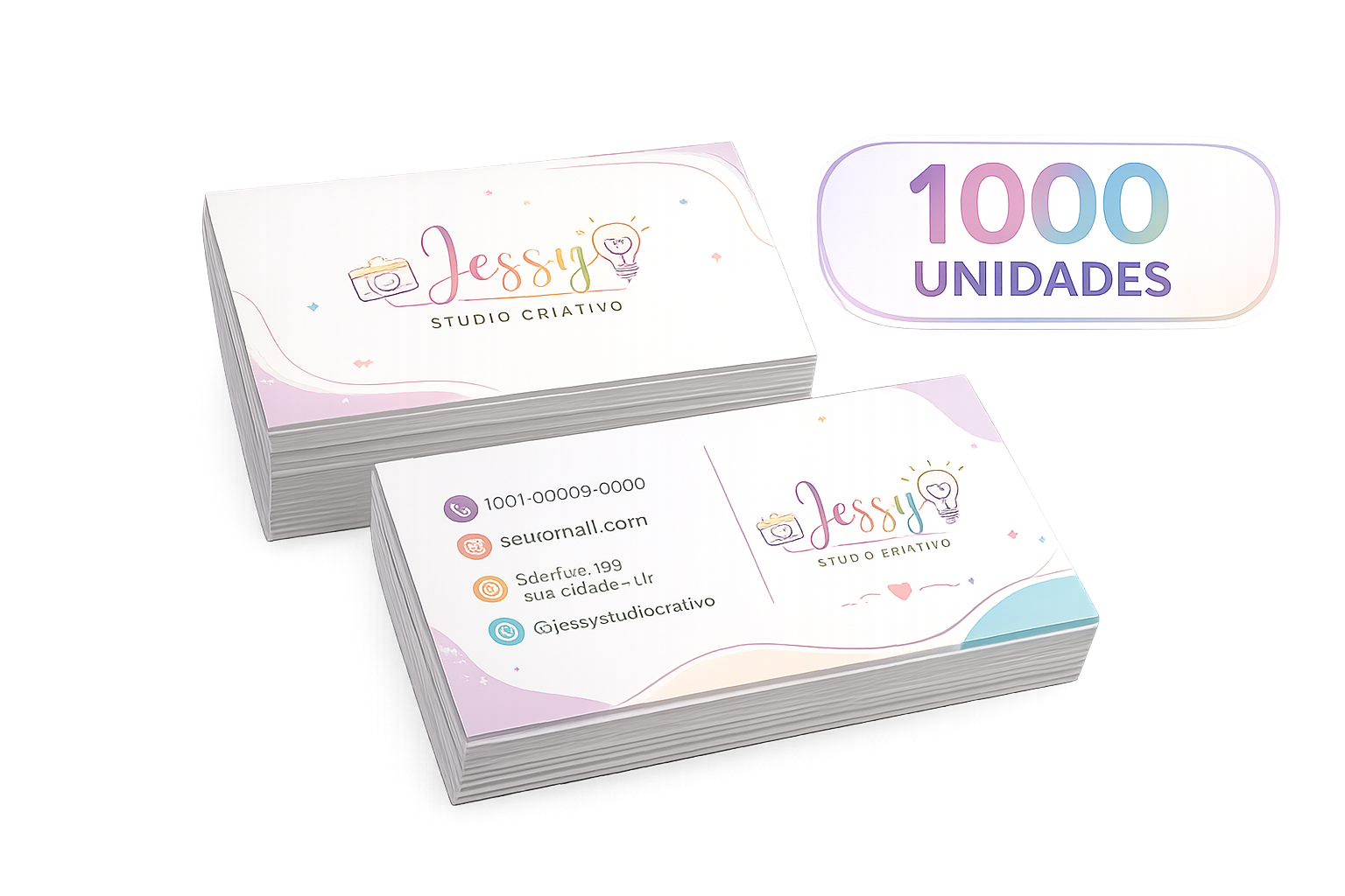 Cartão de Visita Frente e Verso - 1.000 unidades