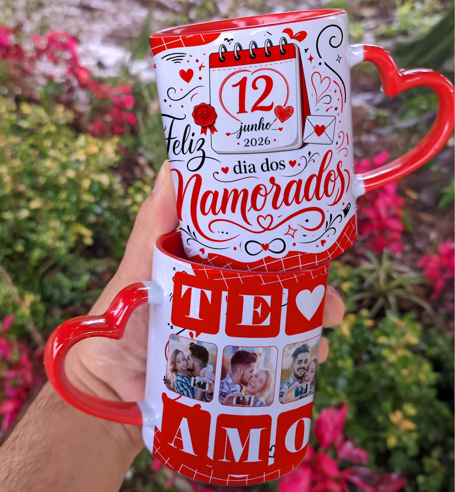 Caneca alça coração