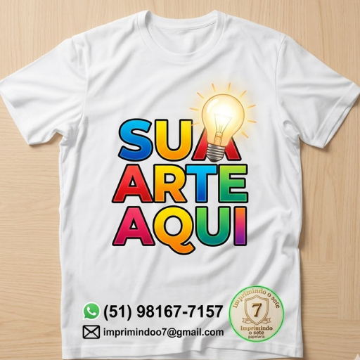 Camiseta Branca Personalizada Poliéster