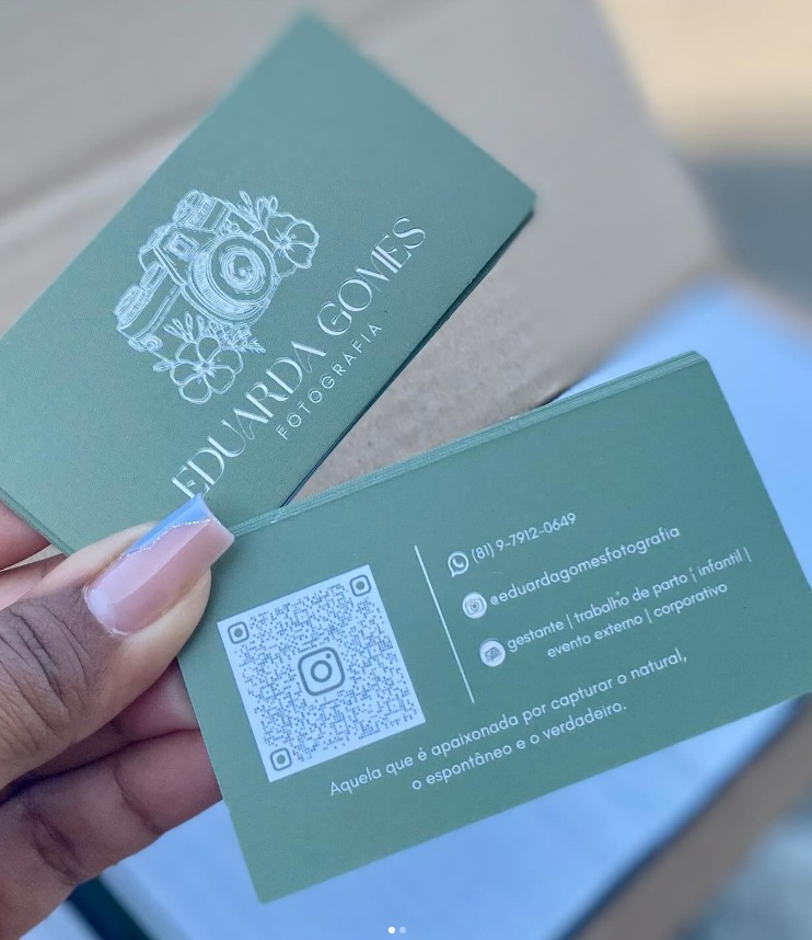 Cartão de visita frente e verso colorido - 500 unidades