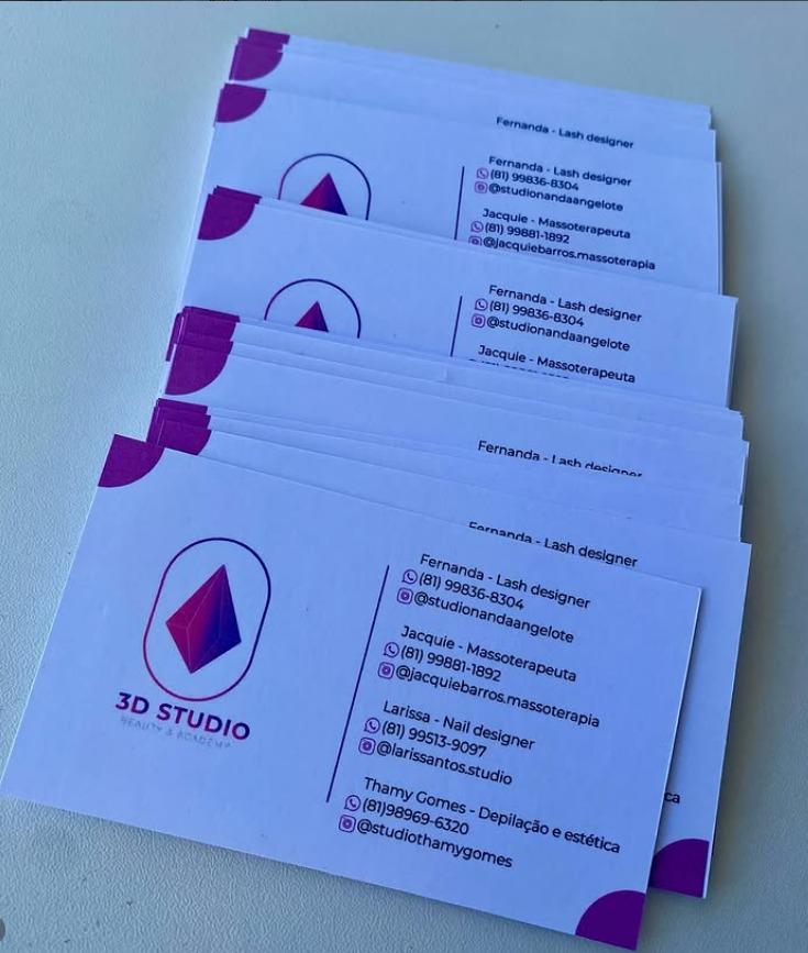 Cartão de visita | Papel offset - 50 unidades