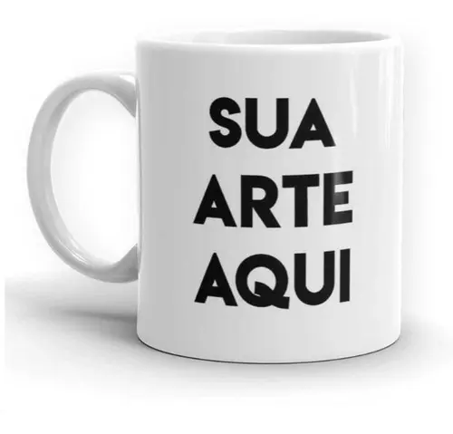 Caneca branca cerâmica