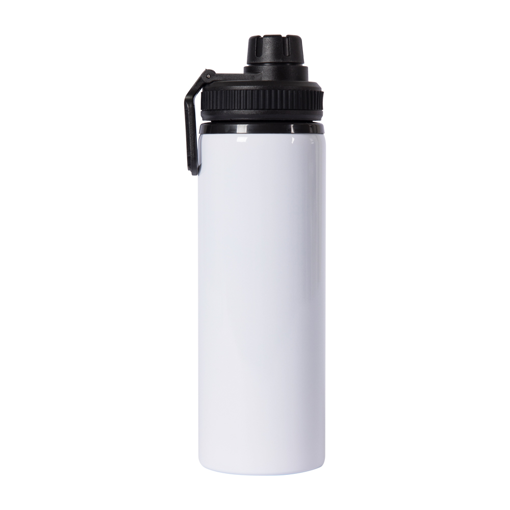 Squeeze De Alumínio Branca Com Tampa Emborrachada 750Ml