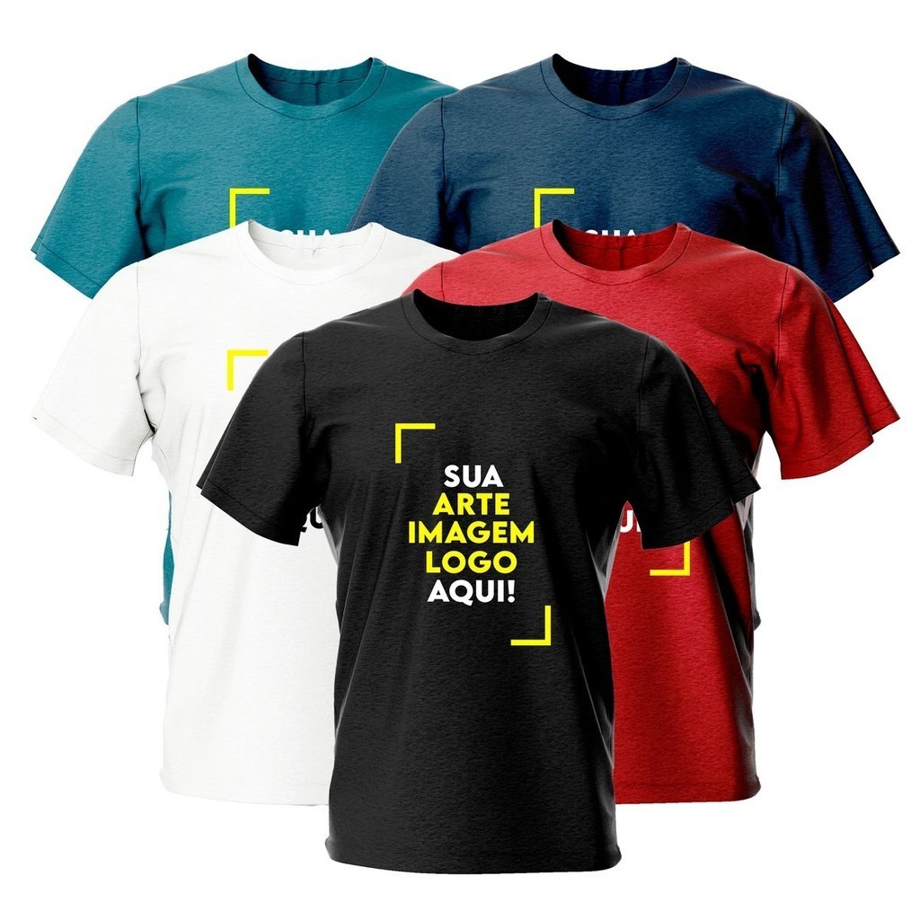 CAMISETA PRETA PERSONALIZADA ALGODÃO PLUS SIZE
