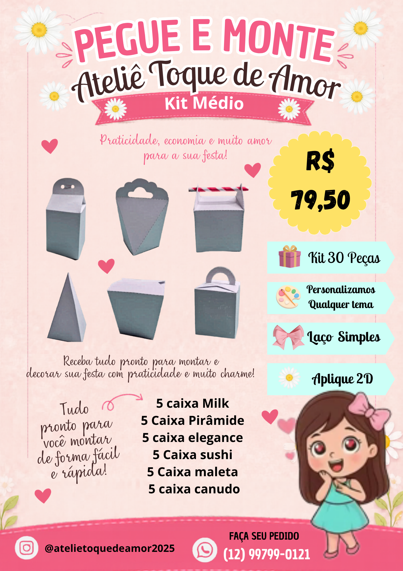 Pegue e monte Kit 30 peças