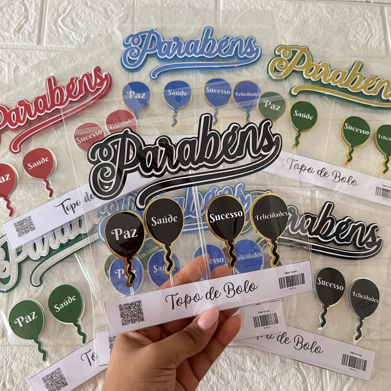 TOPO LUXO MASCULINOS PARABÉNS BALÕES