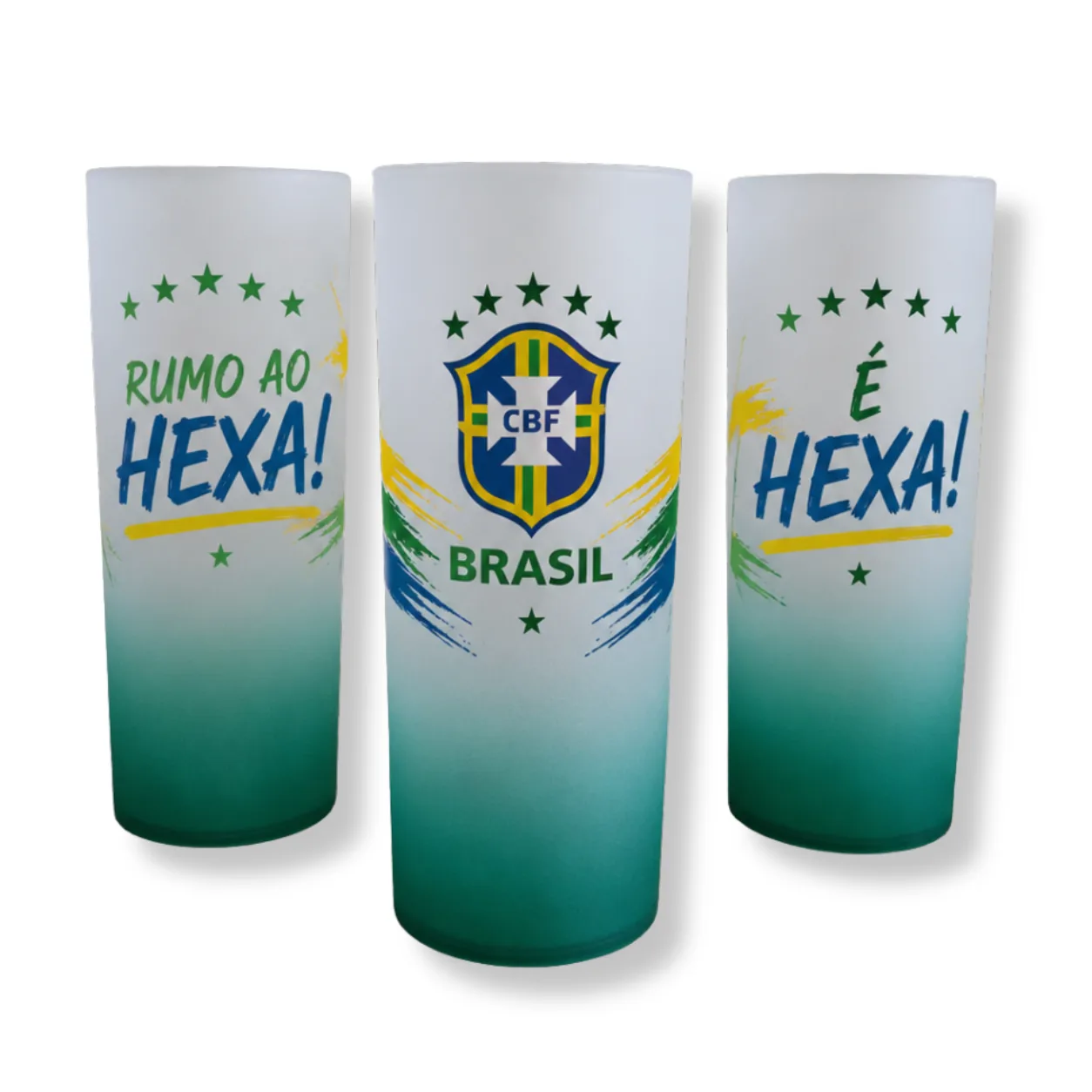 Copo Long Drink 350ml Jateado Degradê Verde