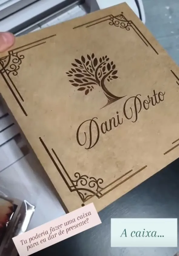Caixa Organizadora Em MDF Cru 20x20x10 Personalizada Com Logo E Nome