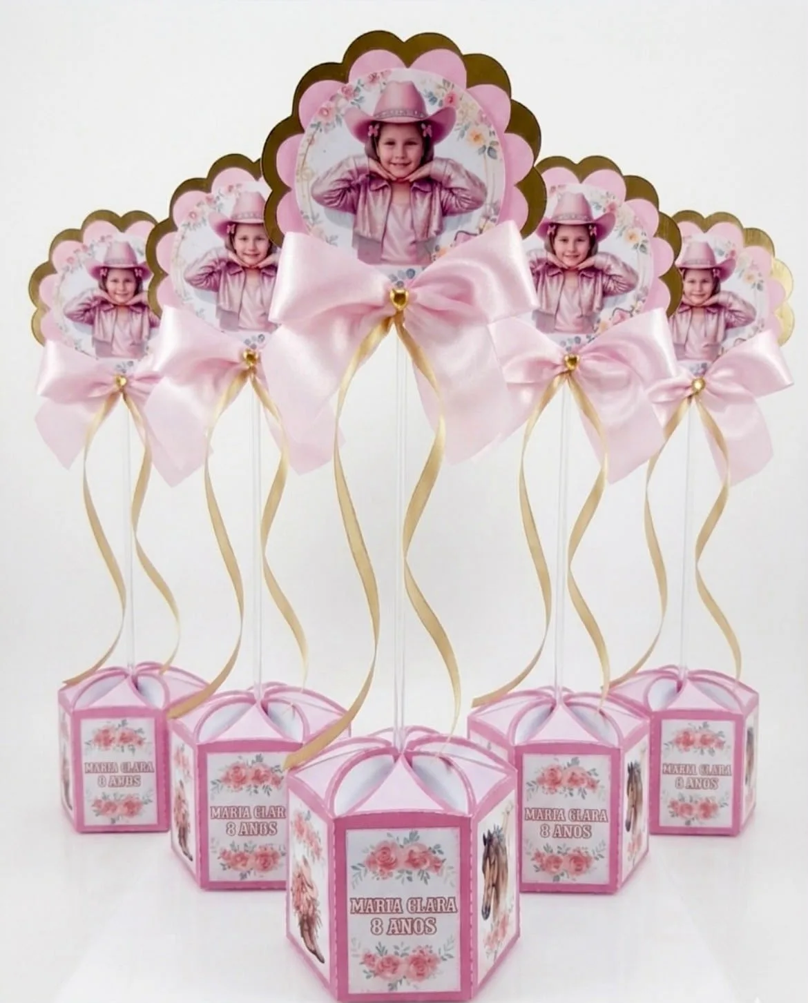 Centro de Mesa Sextavado Personalizado