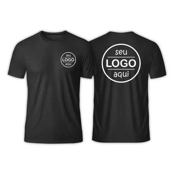 CAMISETA PRETA PERSONALIZADA ALGODÃO