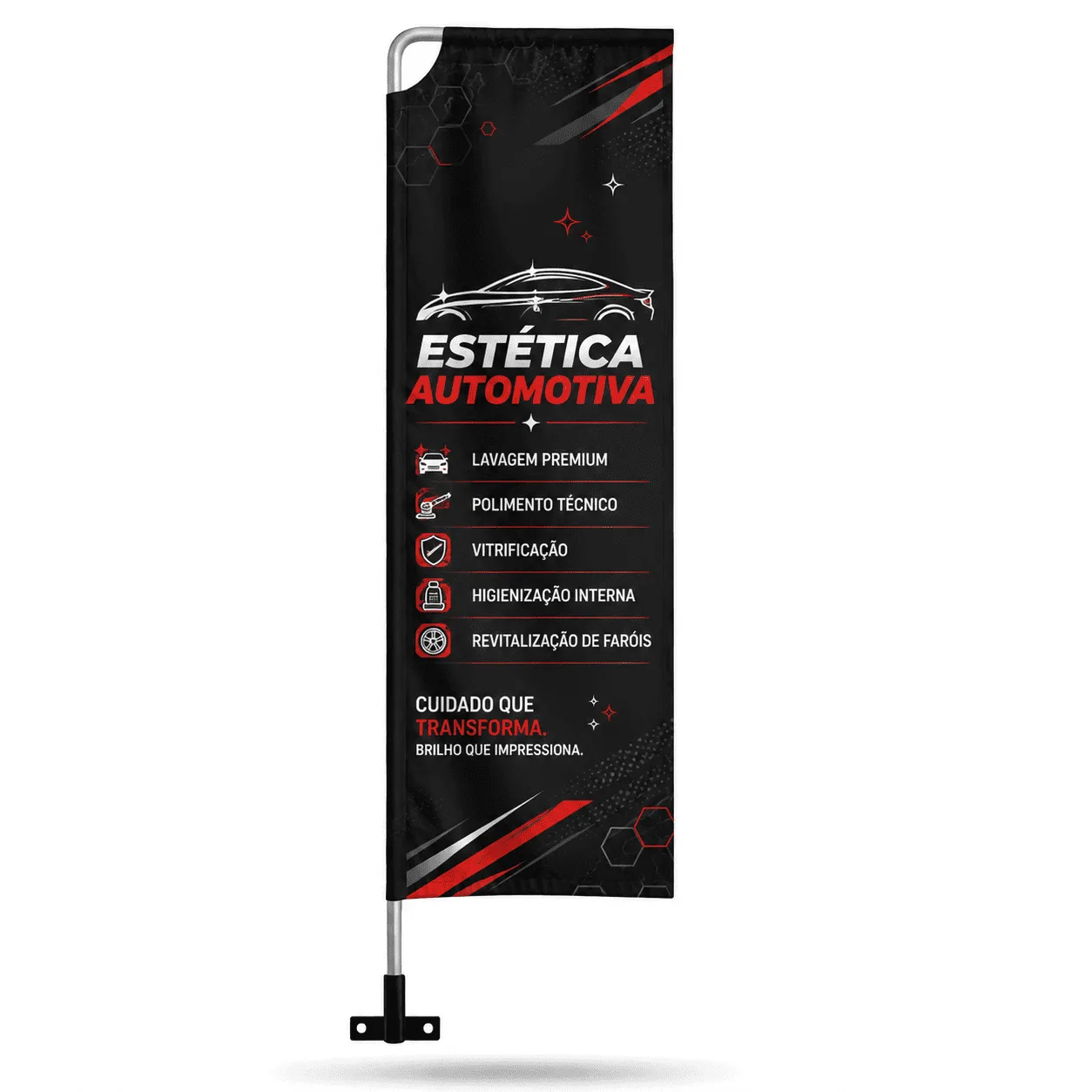 Wind Banner Retangular Completo para Parede
