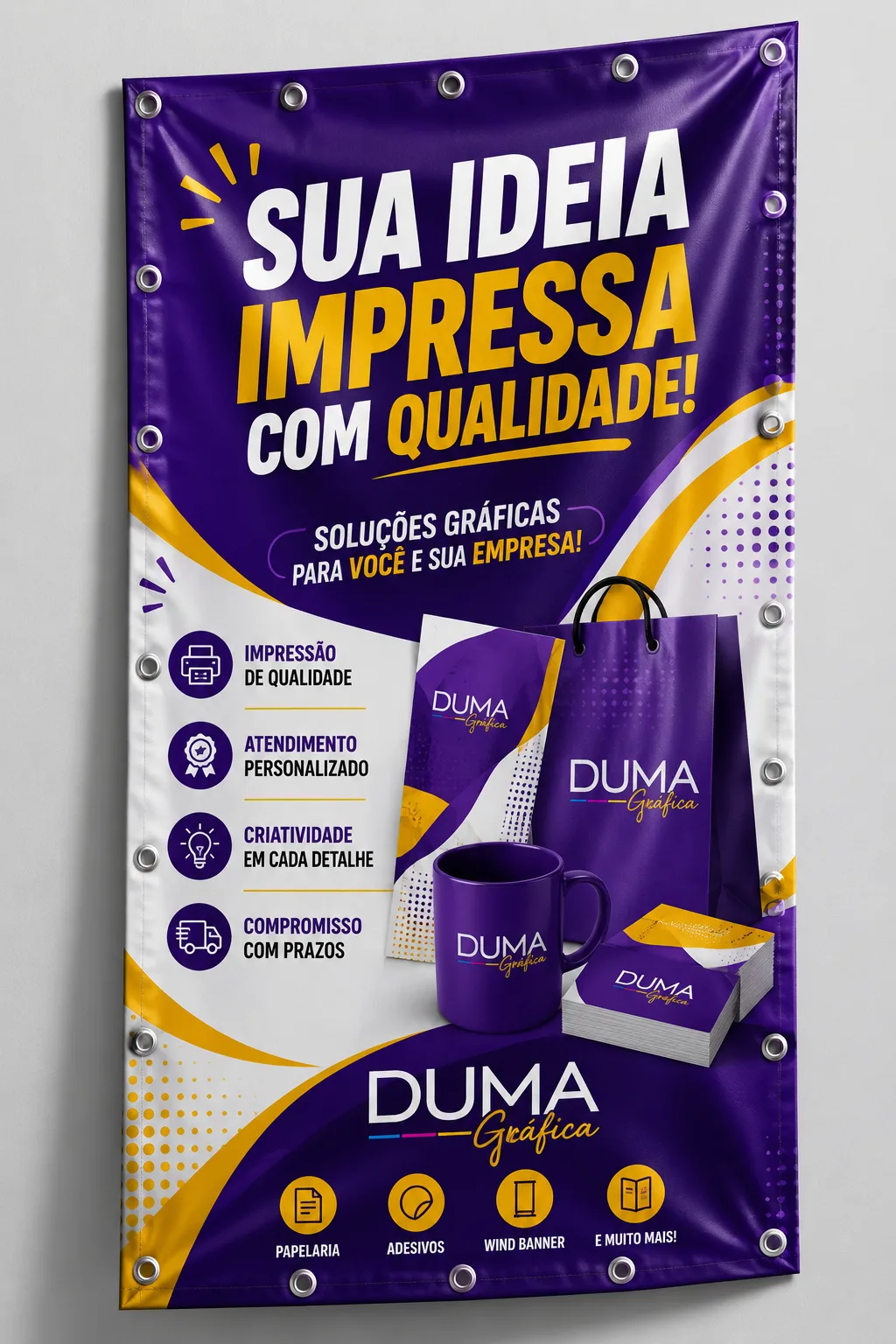 Banner com Ilhós
