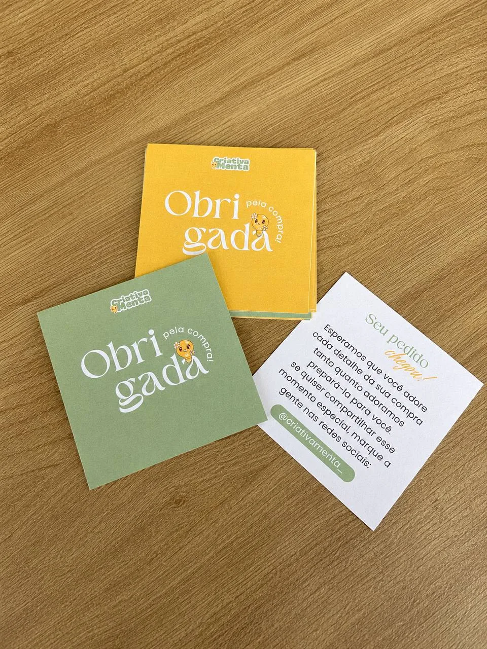 Cartão Agradecimento | 6,5x6,5cm
