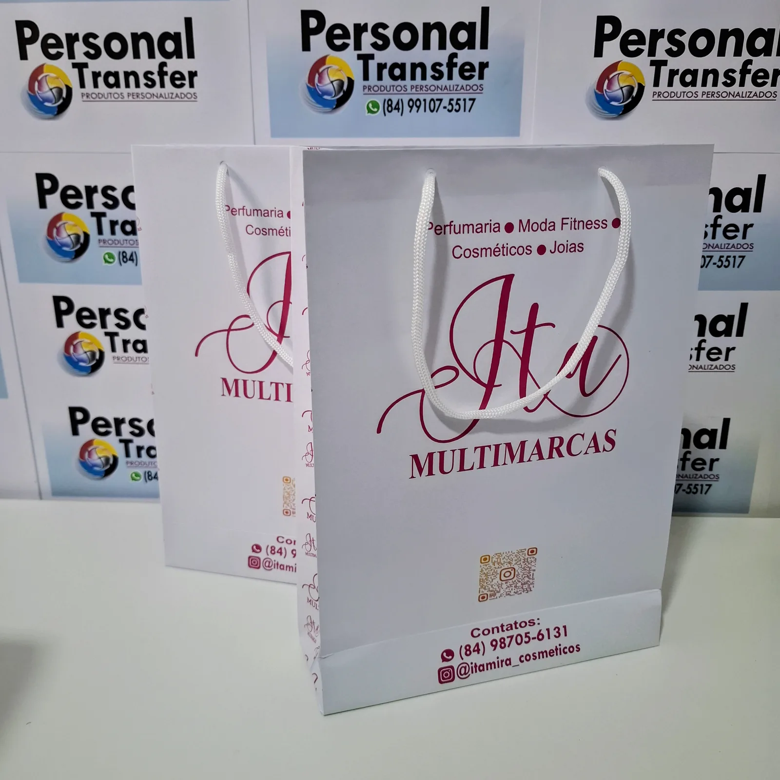 SACOLA DE PAPEL PERSONALIZADA 29x7x21