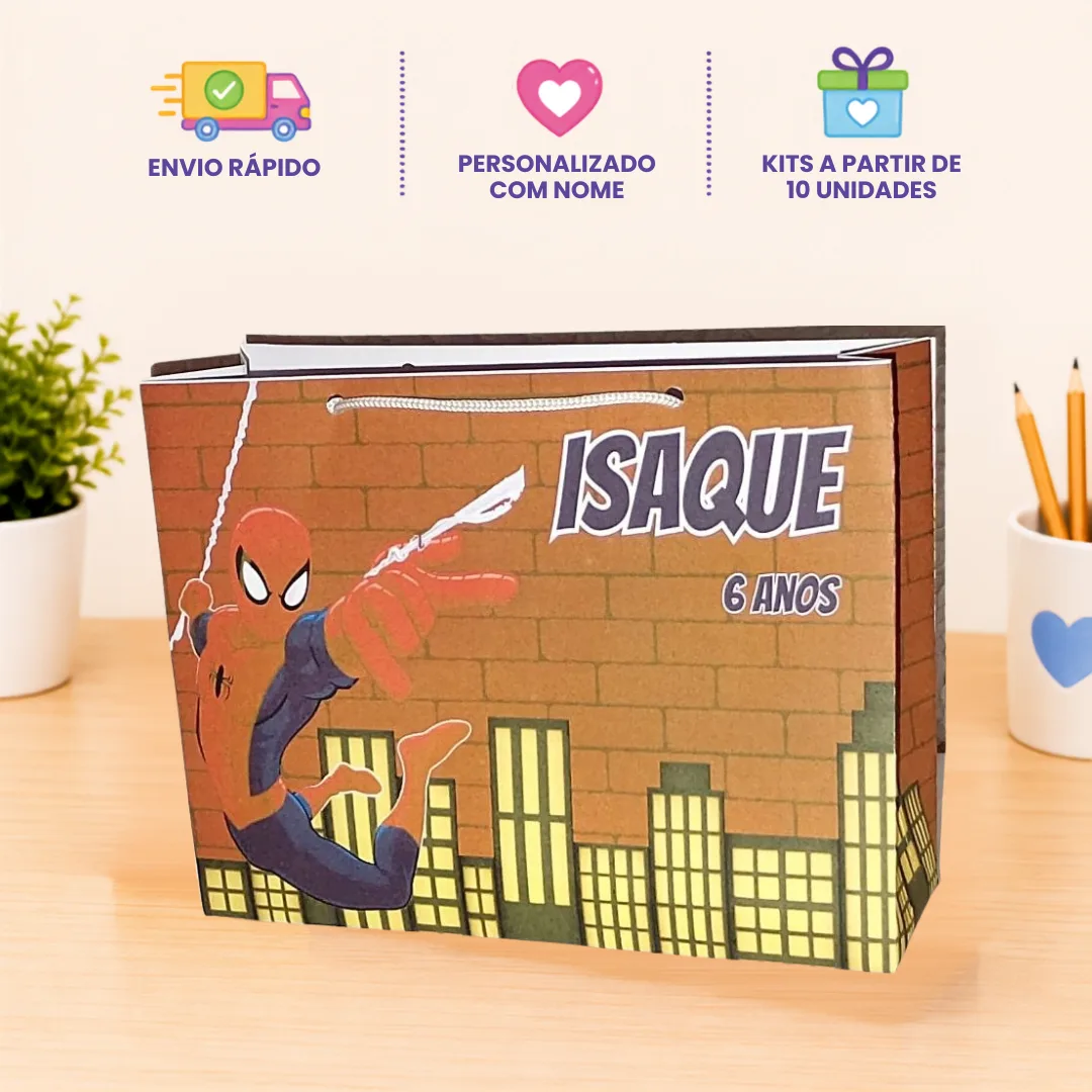 Sacolinha Personalizada - Homem Aranha