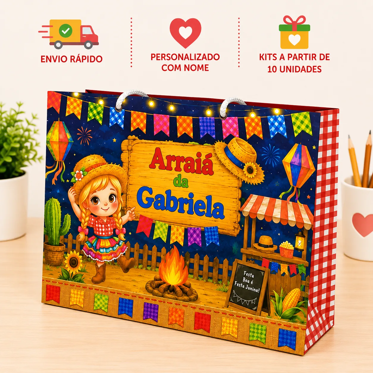 Sacolinha Personalizada - Festa Julina
