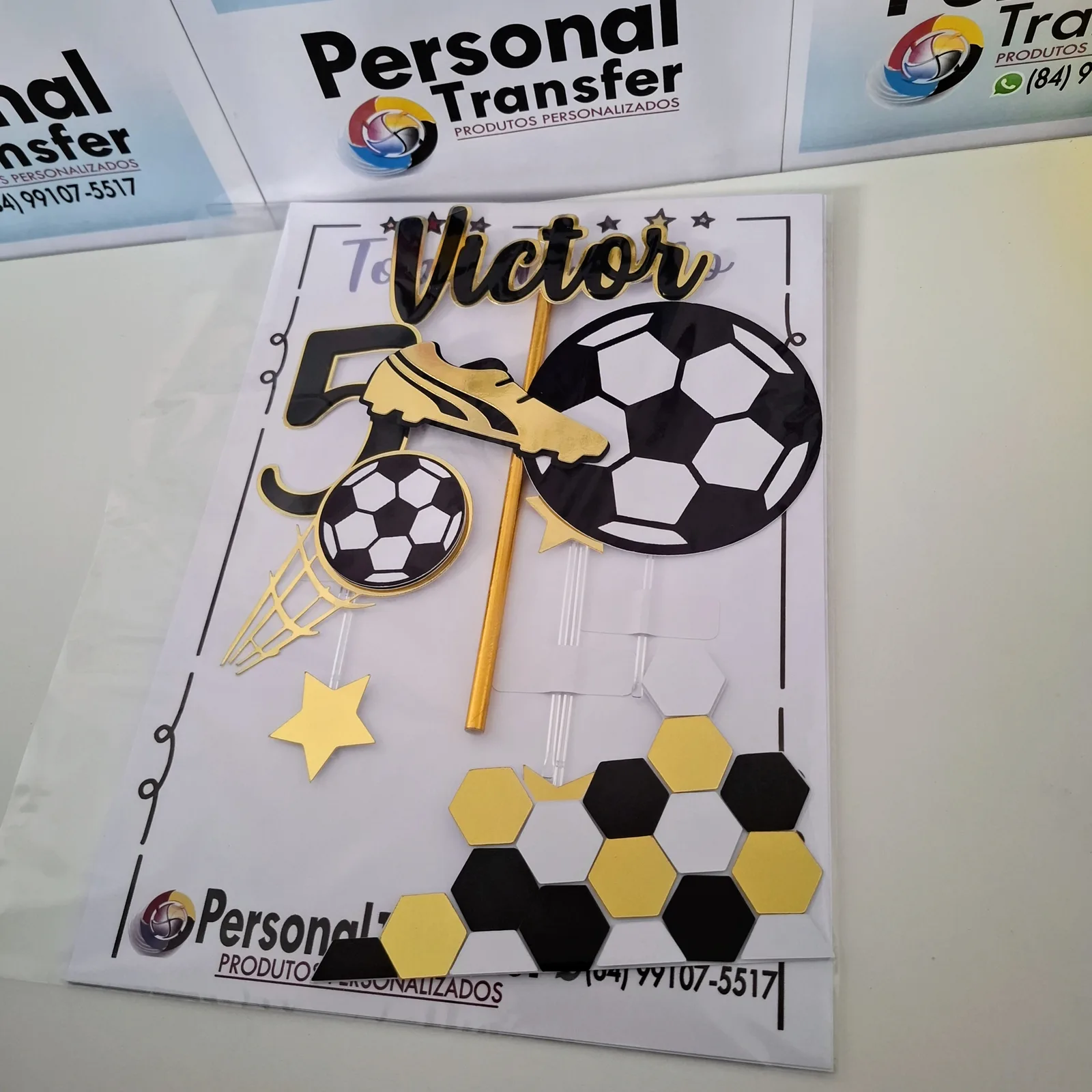 TOPO DE BOLO FUTEBOL EM CAMADAS