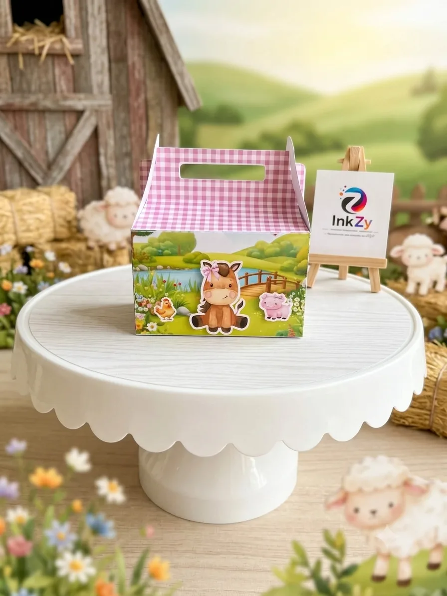 Caixa Lanchinho Fazendinha (sem laço)