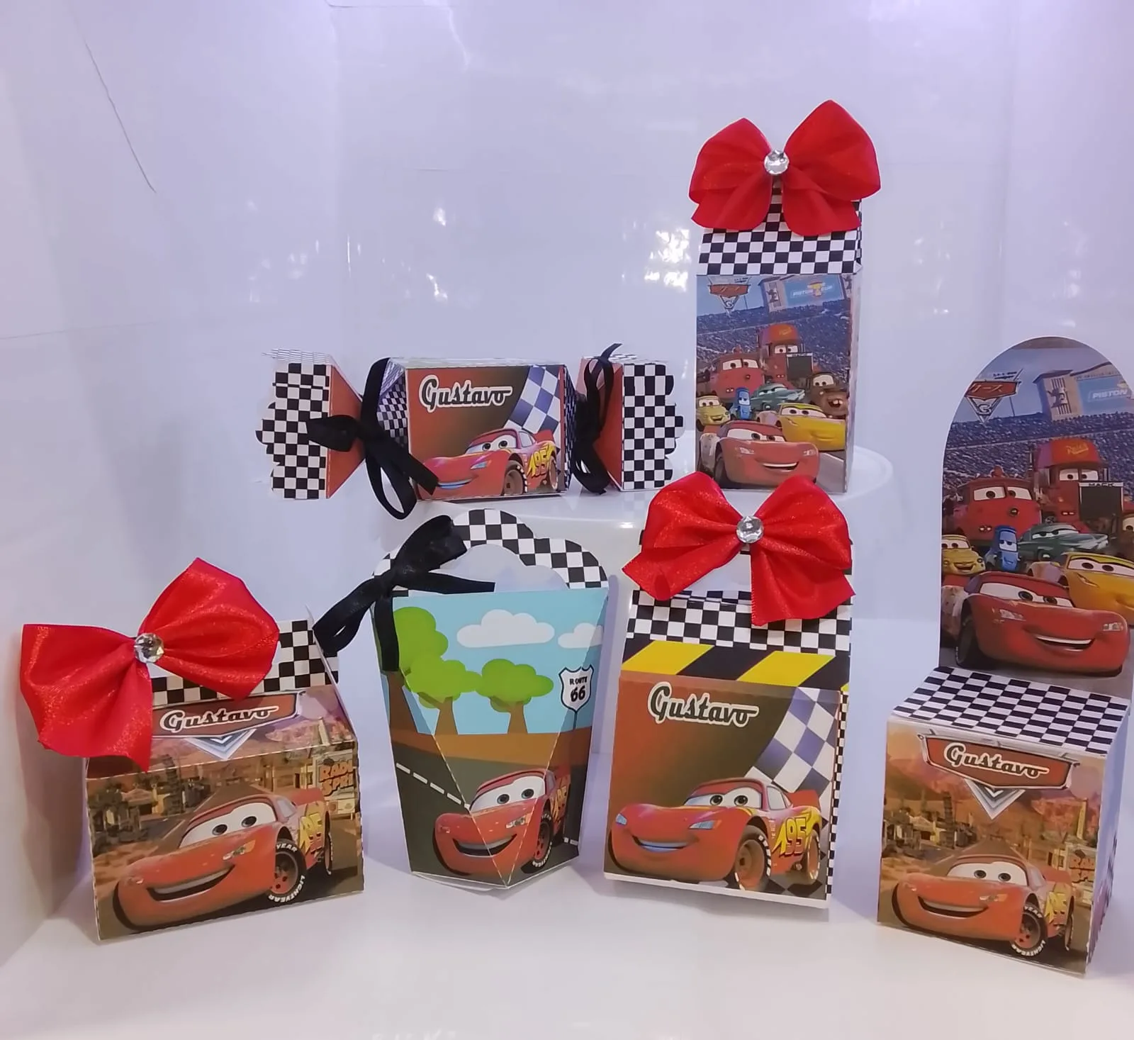 Kit Caixas Personalizadas Festas Mickey Astronauta Papel Fotográfico COM LAÇO