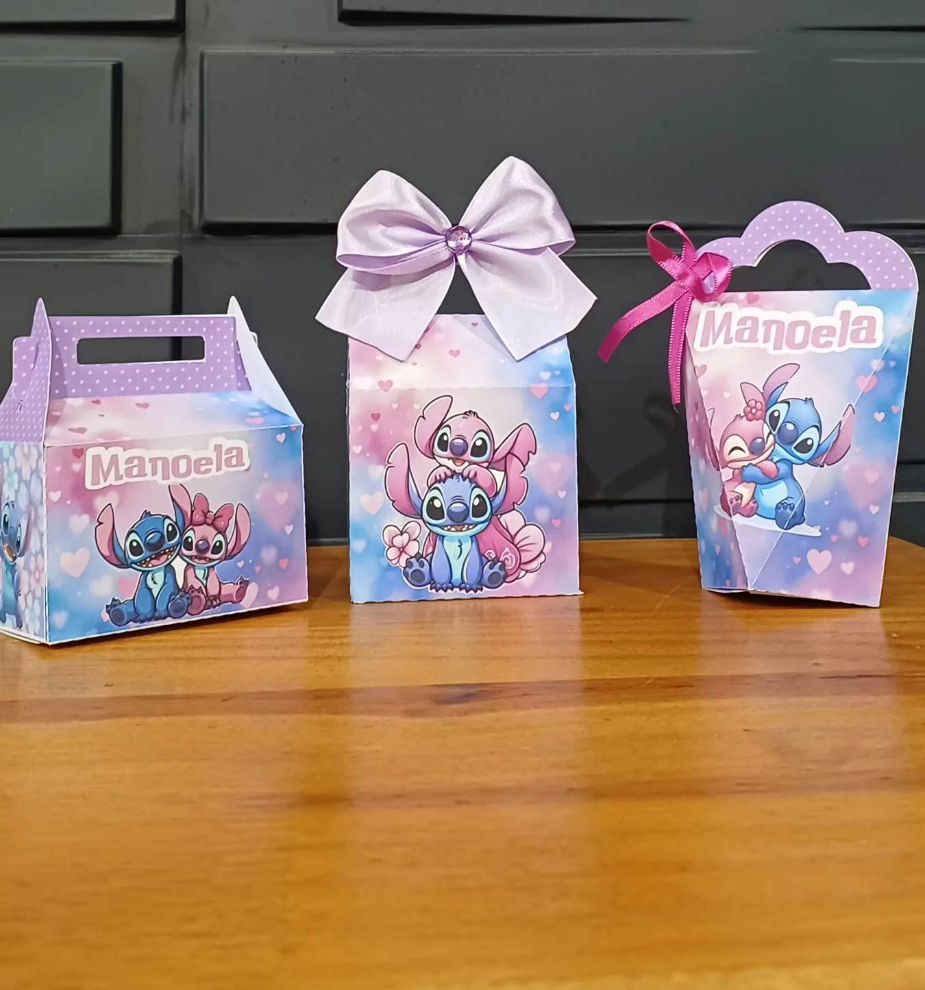 Kit Caixas Stitch (Com Laço)