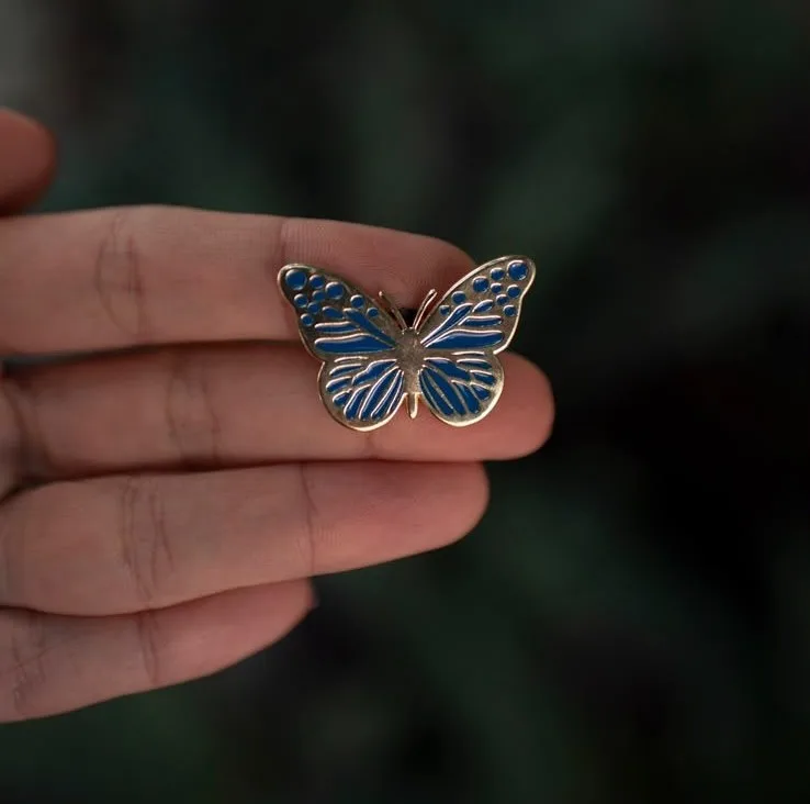 Pin Borboleta Azul