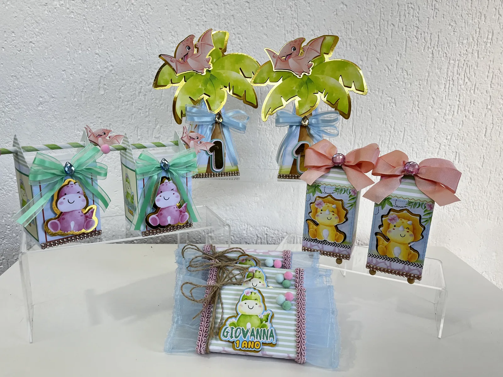 Kit Festa Dino baby menina 20 unidades