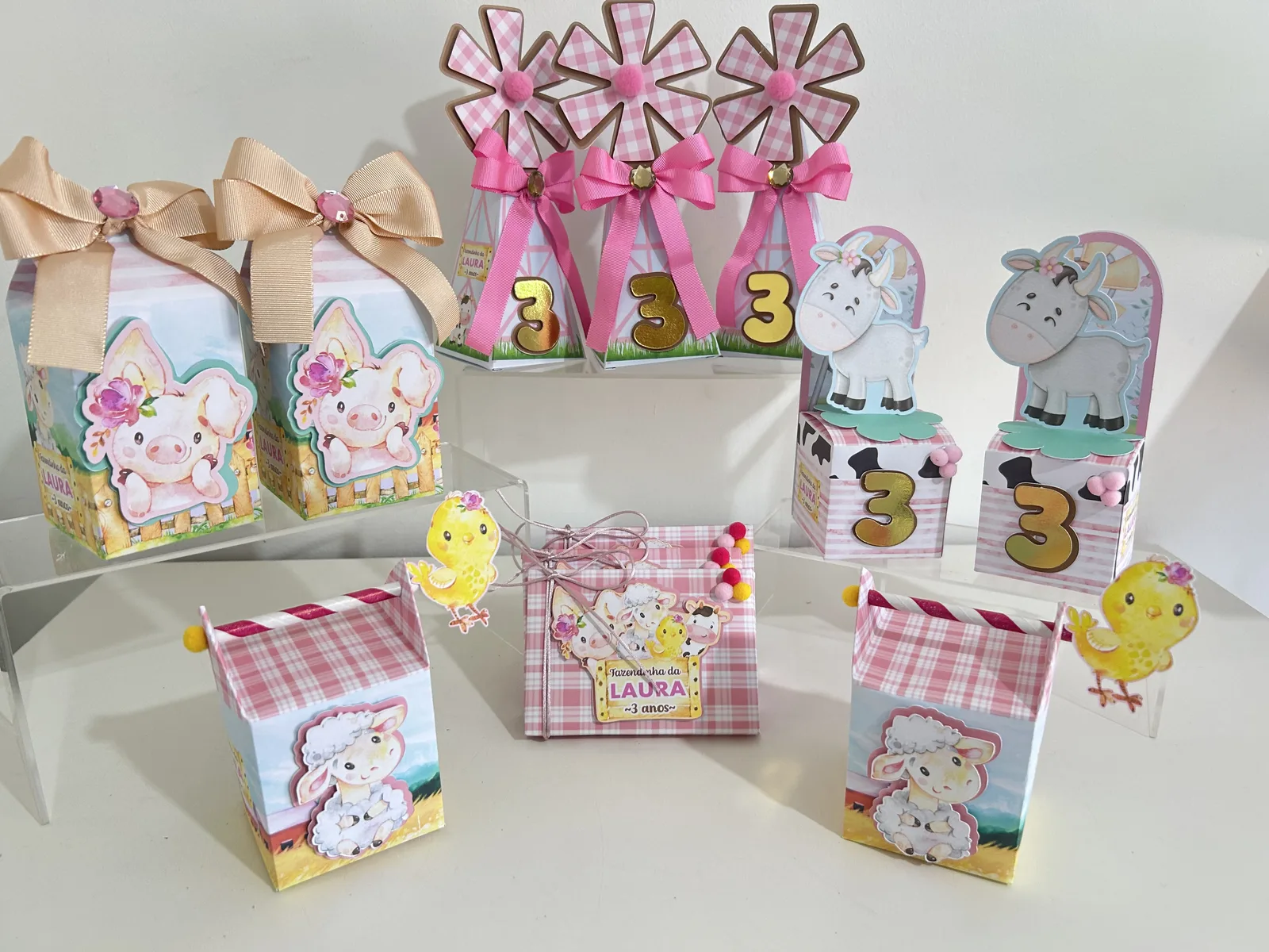 Kit Festa Fazendinha menina 25 unidades
