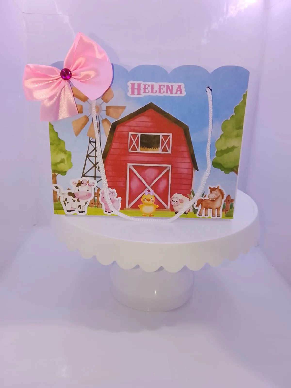 Bolsa Personalizada fazendinha (Com Laço)