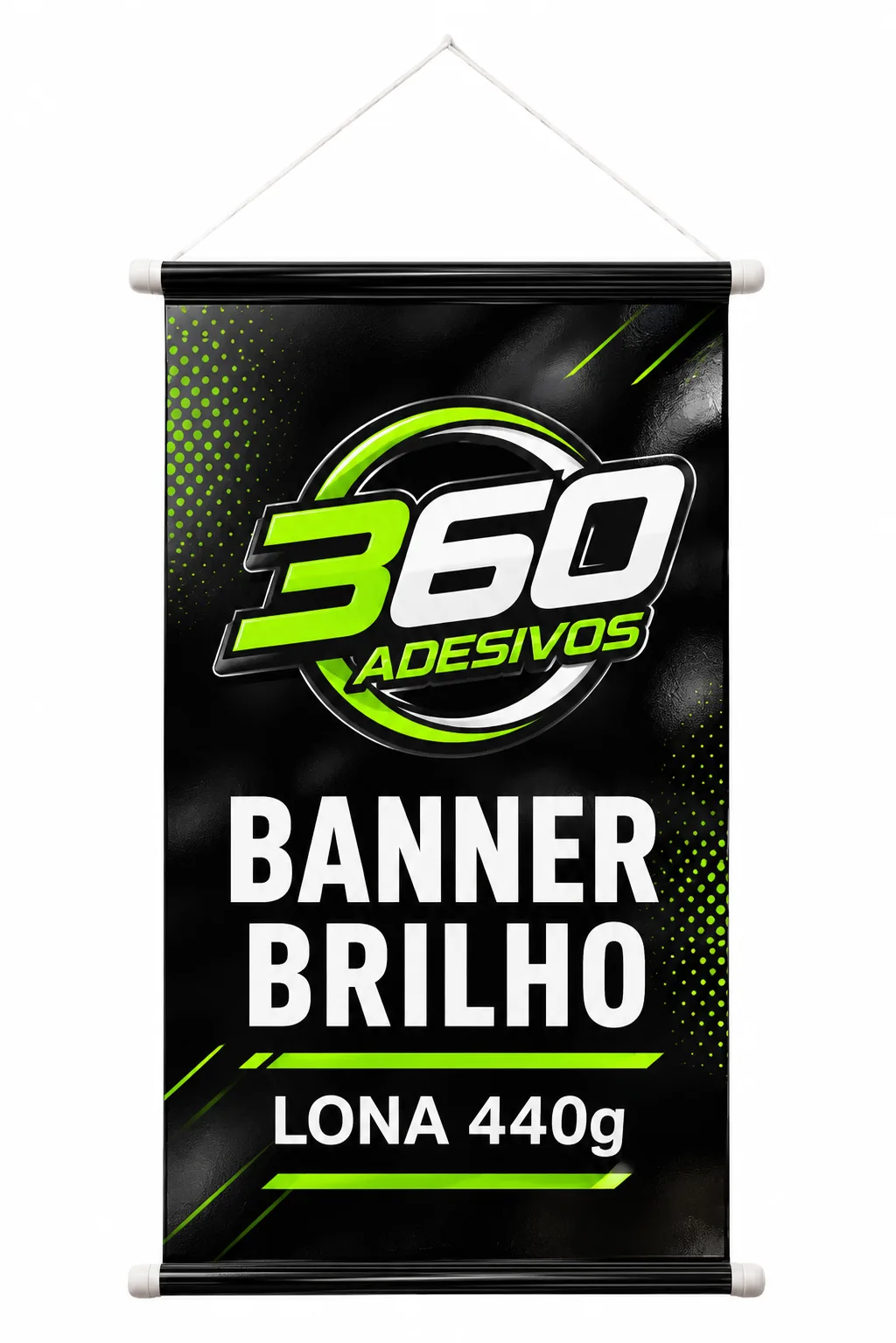 Banner Bastão e Cordinha 120x90cm