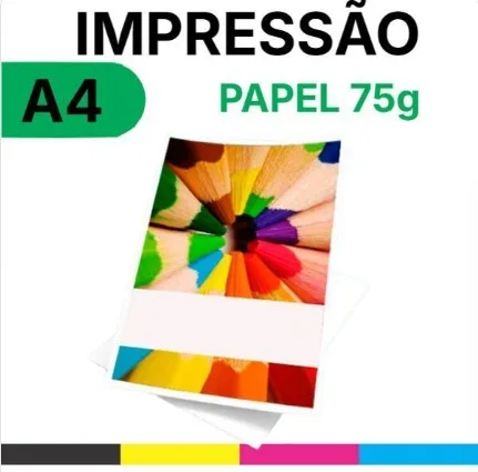 Impressão Papel Sulfite Colorido A4