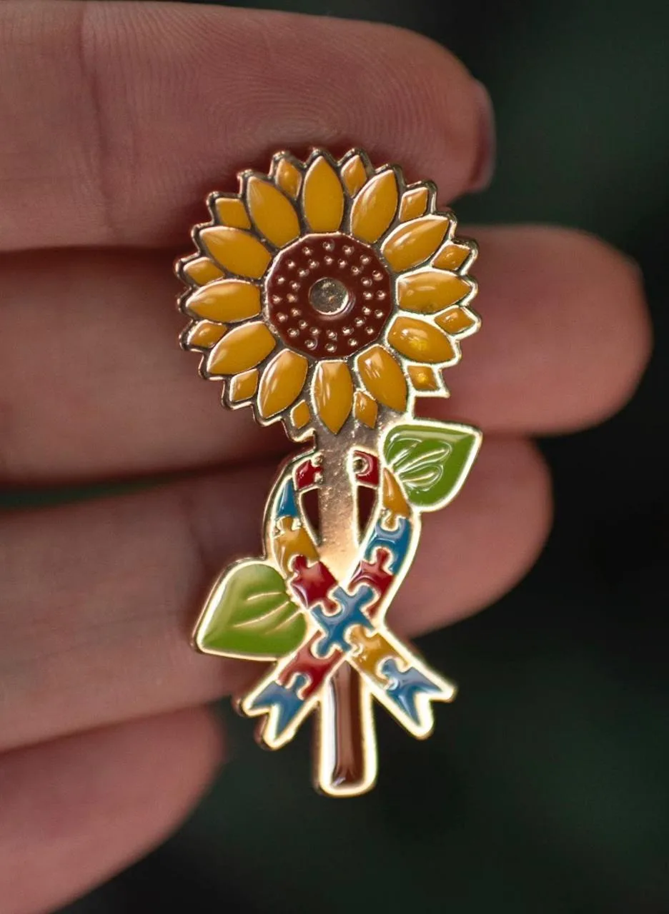 Pin Girassol Autismo