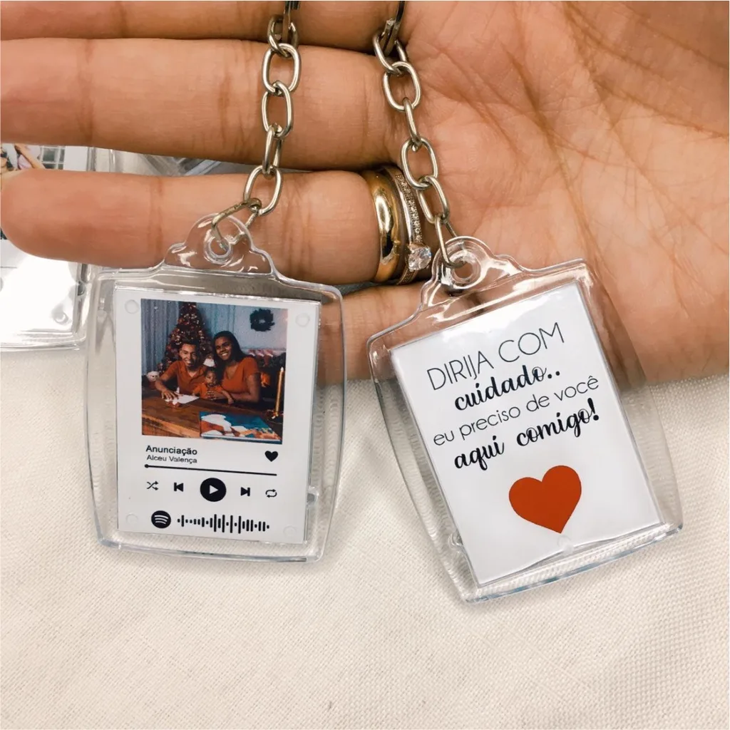 Chaveiro Acrílico Personalizado 3x4 cm