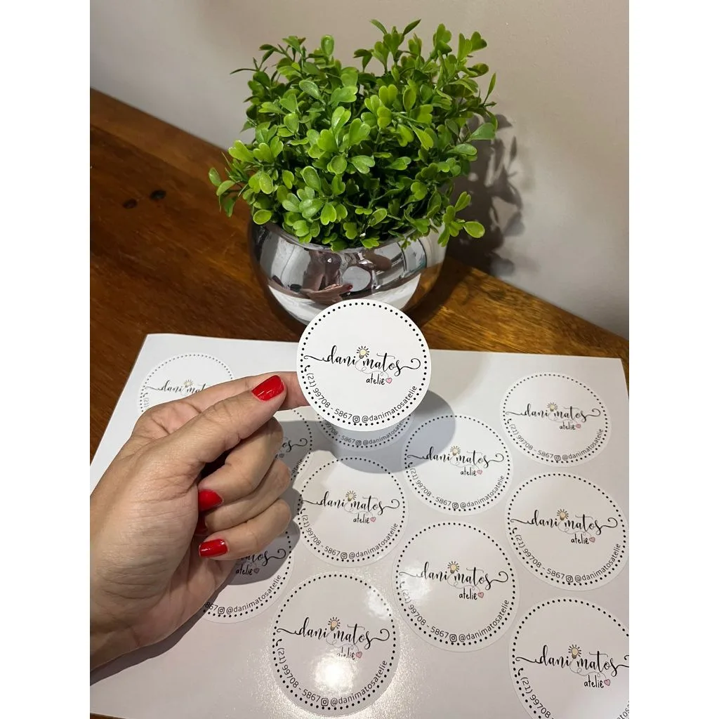 Adesivo Personalizado 6x6 cm