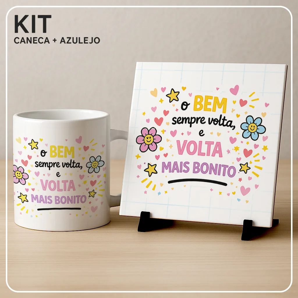 Kit azulejo + caneca