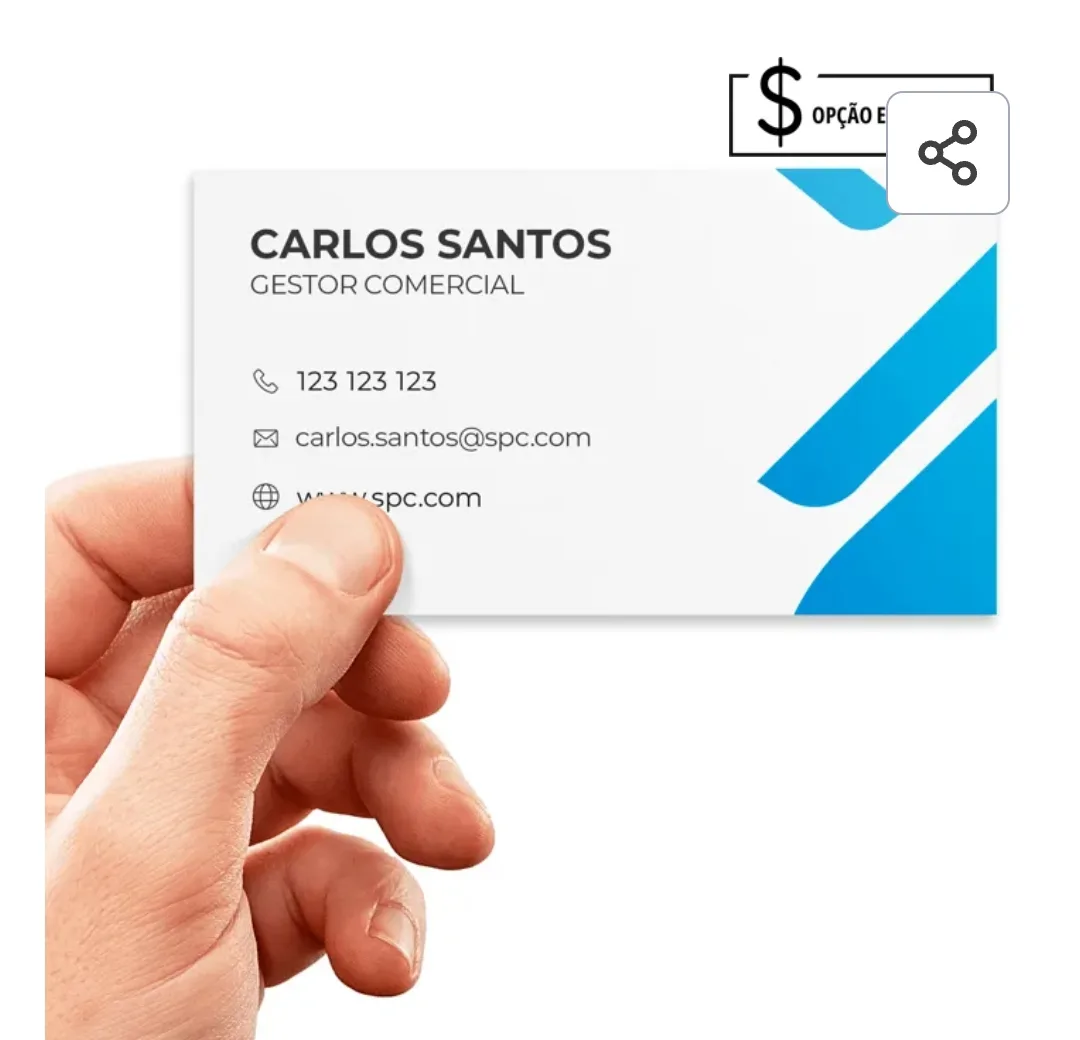 Cartão do Visita 100 unidades