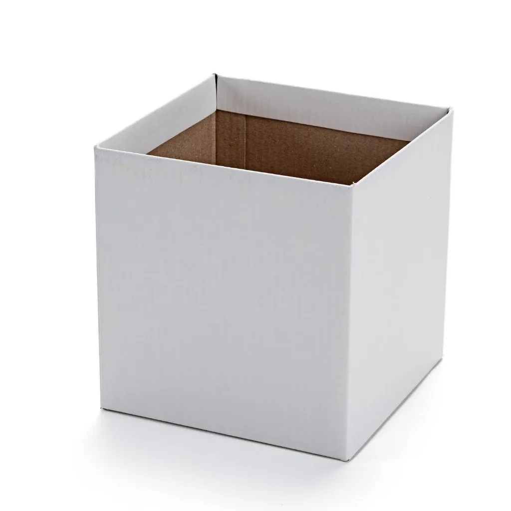 Cachepot de Papelão Quadrado para Flores – Elegância e Praticidade 🌿🤍