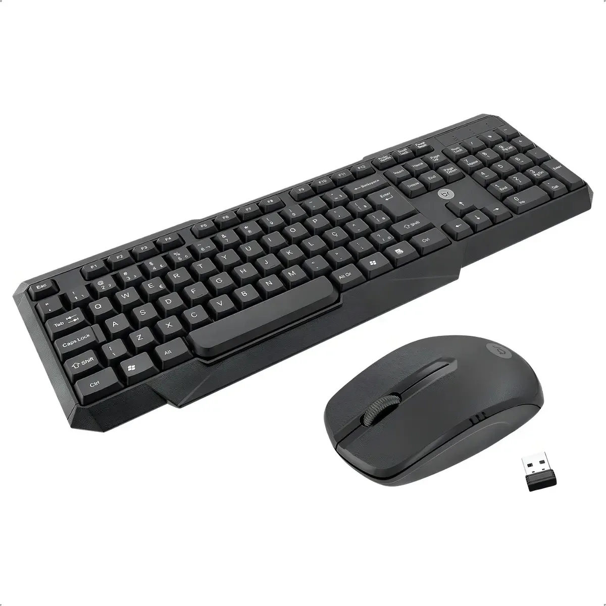 KIT TECLADO E MOUSE SEM FIO PRETO - BRIGTH