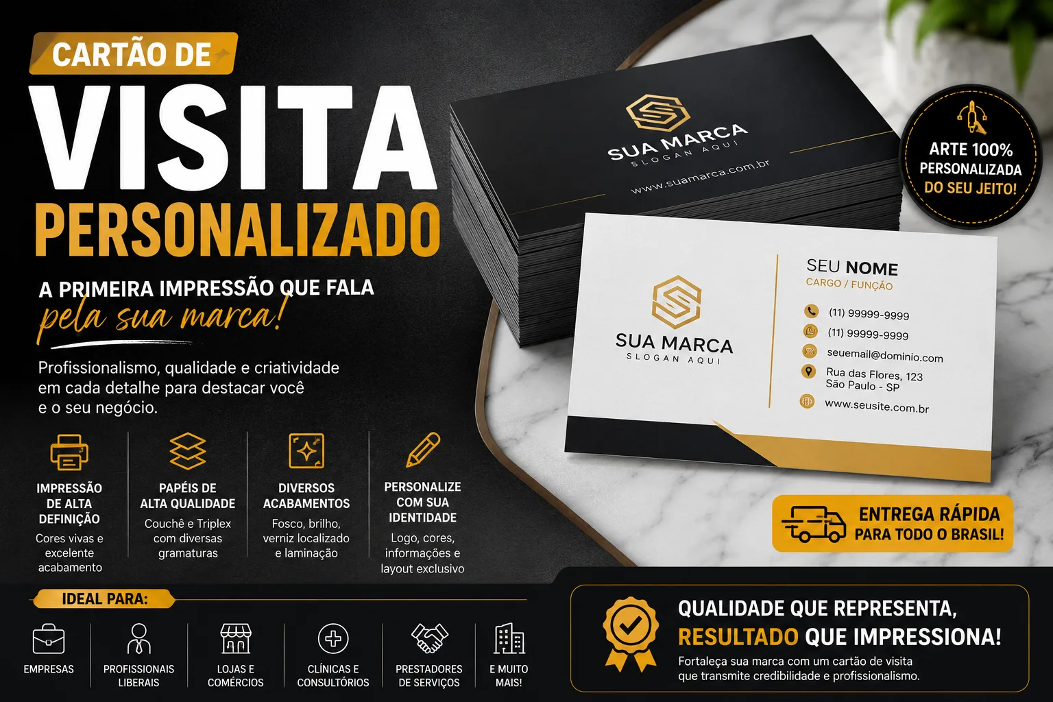 CARTÃO DE VISITA FOTOGRAFICO (só frente)